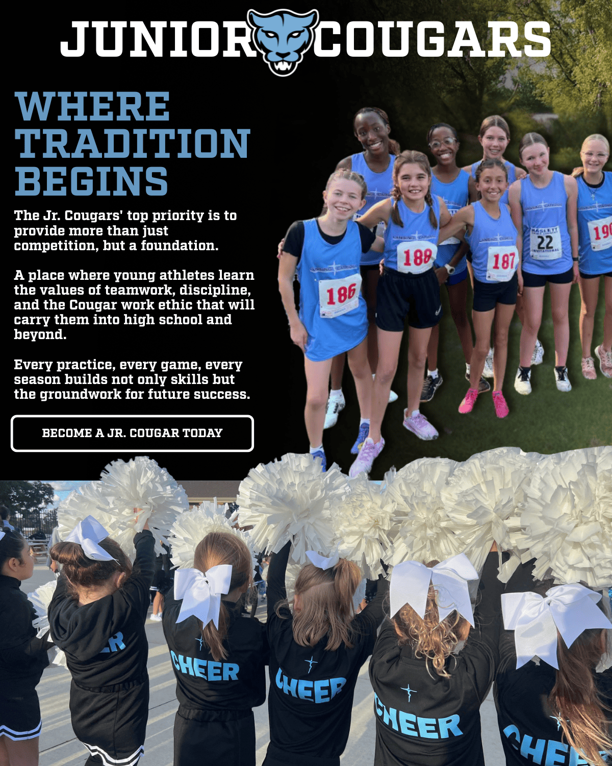 Jr Cougars playing sports